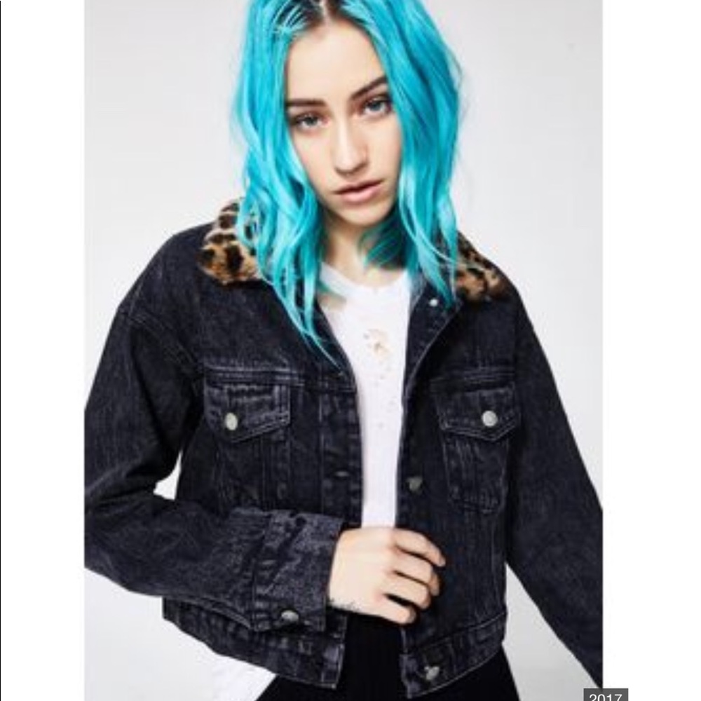 DOLLS KILL Never back down denim jacket